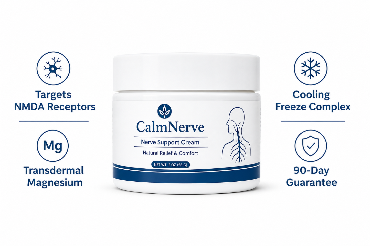CalmNerve Magnesium Freeze Relief Cream — Sciatica & Nerve Pain